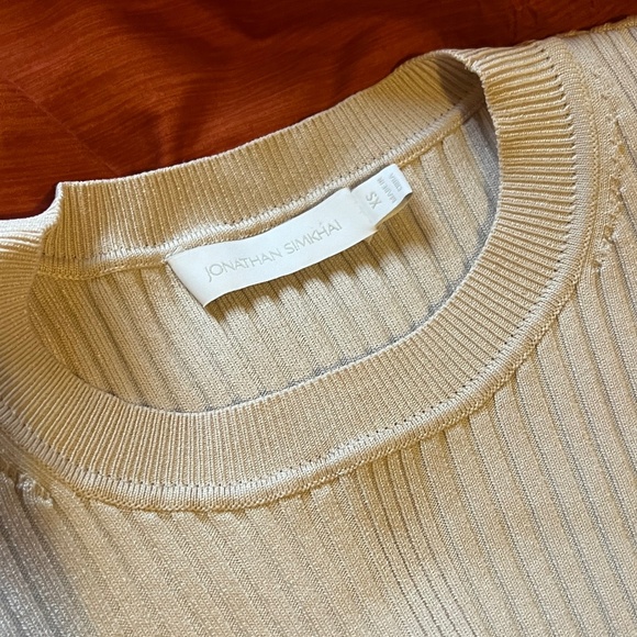 Jonathan Simkhai Arwen Open Back Top Size XS Egret - Picture 8 of 10